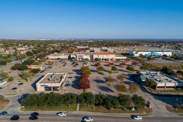 Residential aerial drone photography of Cooper Oaks Crossing in DFW.