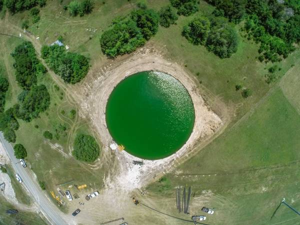 Stunning aerial photography by drone over the North Texas landscape near Denton TX.